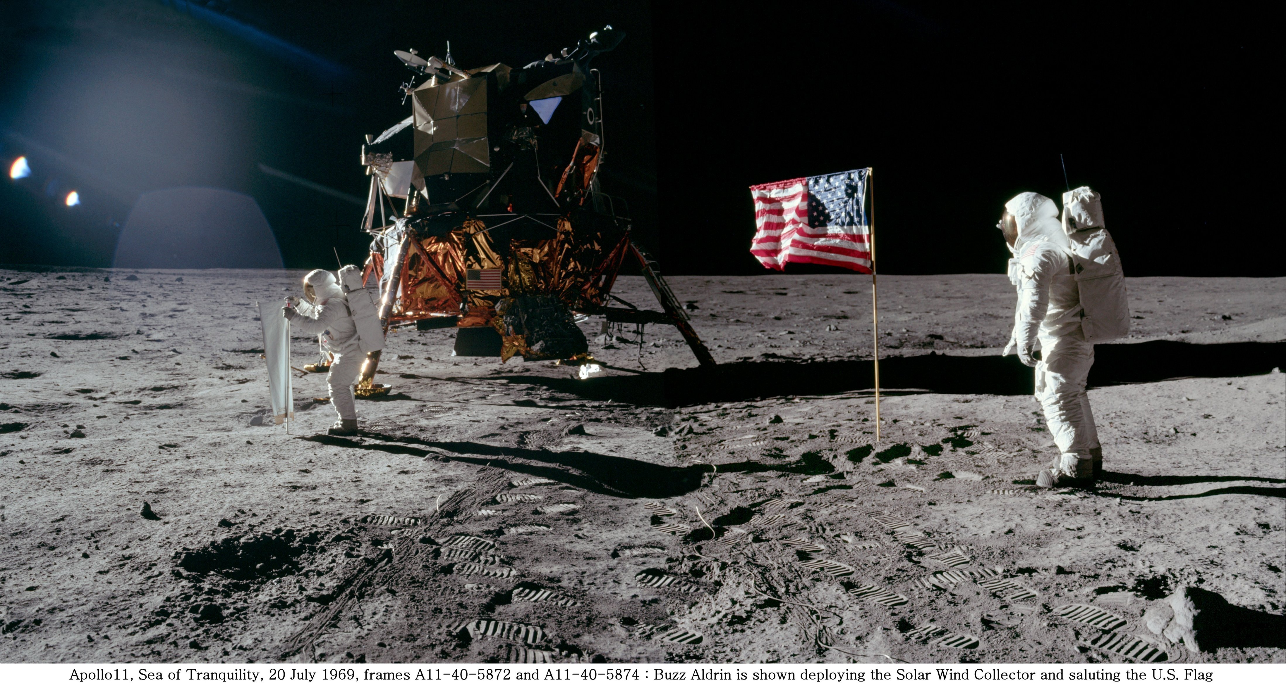 panoramic photos of moon landing