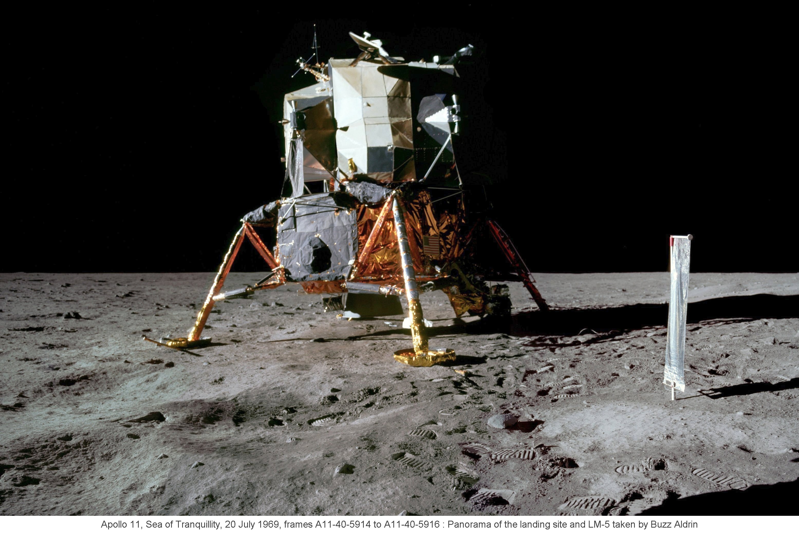 panoramic photos of moon landing